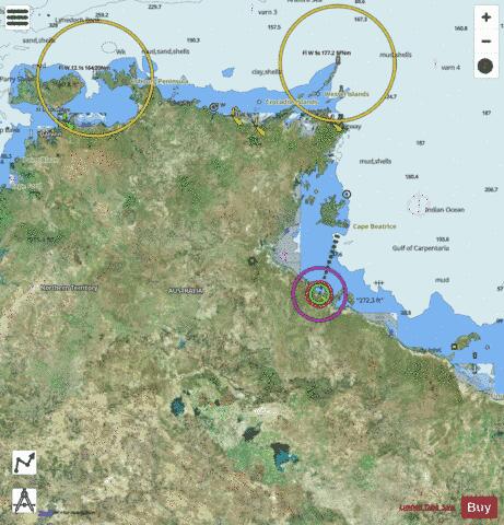 Australia - Gulf of Carpentaria to Bathurst Island Marine Chart - Nautical Charts App - Satellite