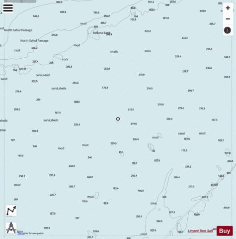 Timor Sea - Bellona Bank Marine Chart - Nautical Charts App - Satellite