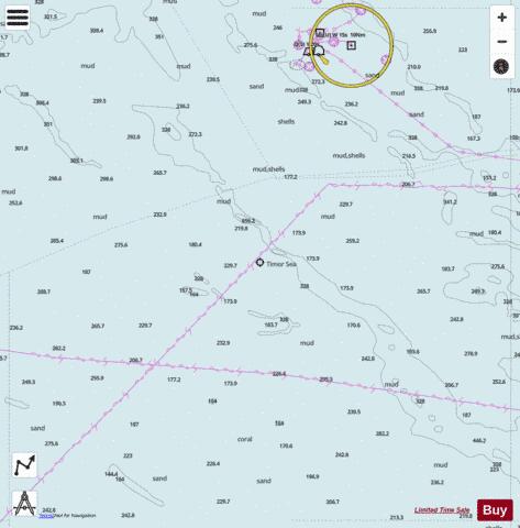 Timor Sea - Timor Sea - Cell 6 Marine Chart - Nautical Charts App - Satellite