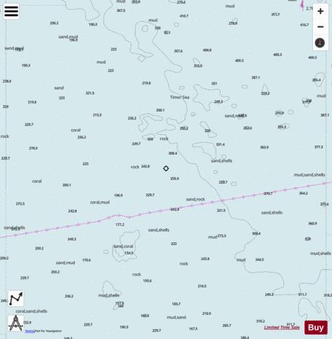 Timor Sea - Timor Sea - Cell 3 Marine Chart - Nautical Charts App - Satellite