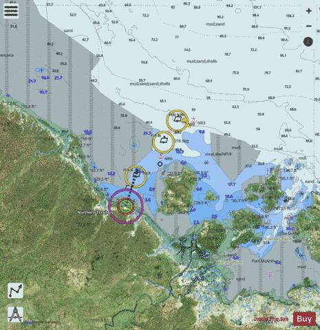 Australia - Northern Territory - Approaches to Bing Bong Marine Chart - Nautical Charts App - Satellite