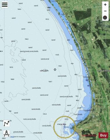 Australia - South Australia - Lacepede Bay Marine Chart - Nautical Charts App - Satellite