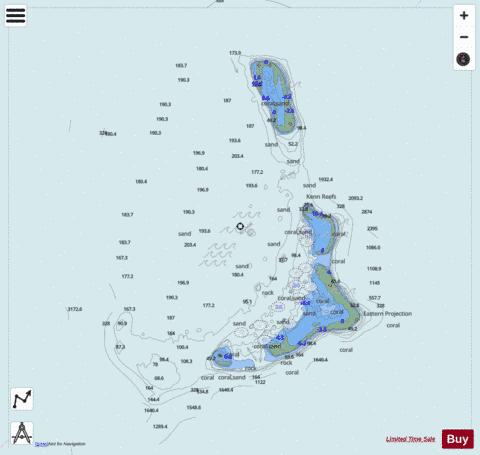 Coral Sea - Kenn Reefs Marine Chart - Nautical Charts App - Satellite