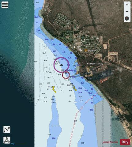 Australia - Northern Territory - Gulf of Carpentaria - Groote Eylandt (Milner Bay) Marine Chart - Nautical Charts App - Satellite