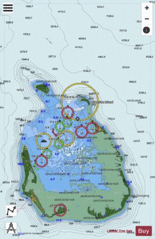Australia - Indian Ocean - Cocos (Keeling) Islands - South Keeling Islands Marine Chart - Nautical Charts App - Satellite