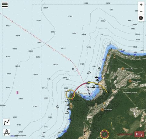 Australia - Indian Ocean - Christmas Island - Flying Fish Cove Marine Chart - Nautical Charts App - Satellite