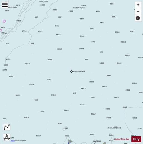Papua New Guinea - Coral Sea - Cell 02 Marine Chart - Nautical Charts App - Satellite