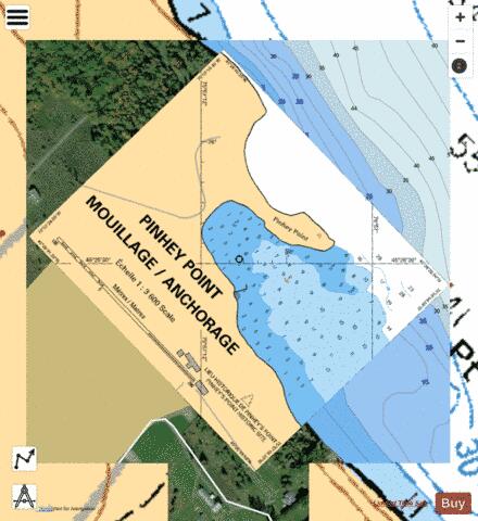 PINHEY POINT MOUILLAGE/ANCHORAGE Marine Chart - Nautical Charts App - Satellite