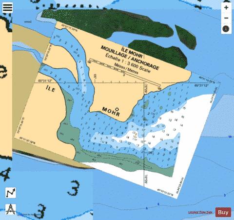 ÎLE MOHR MOUILLAGE/ANCHORAGE Marine Chart - Nautical Charts App - Satellite