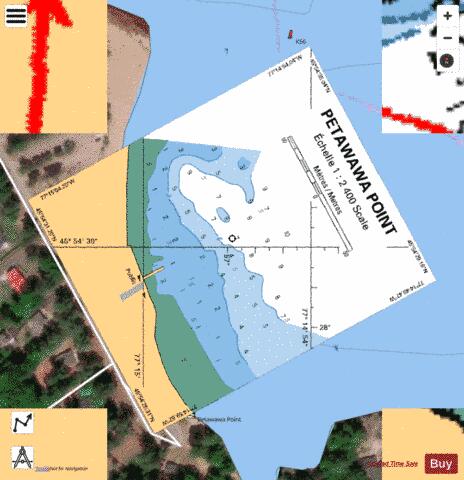 PETAWAWA POINT Marine Chart - Nautical Charts App - Satellite