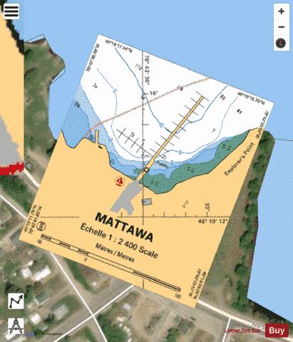 MATTAWA Marine Chart - Nautical Charts App - Satellite