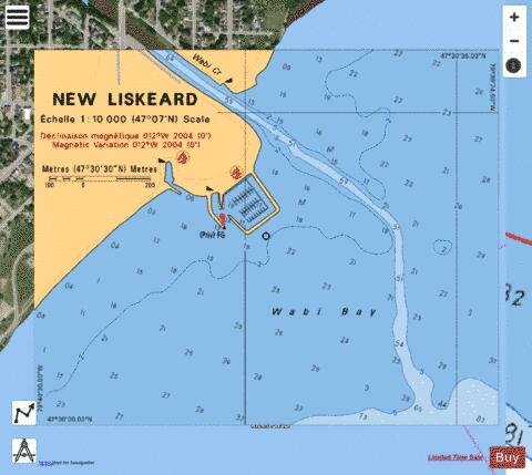 NEW LISKEARD Marine Chart - Nautical Charts App - Satellite