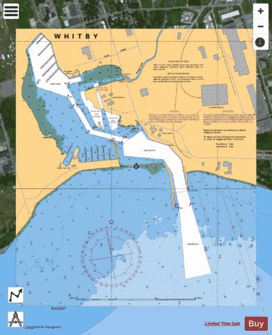 WHITBY HARBOUR Marine Chart - Nautical Charts App - Satellite