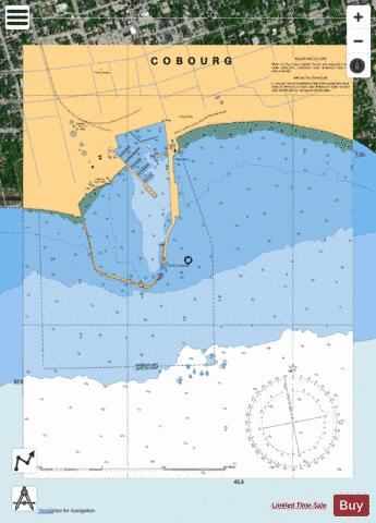 COBOURG HARBOUR Marine Chart - Nautical Charts App - Satellite