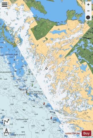 TWELVE MILE BAY TO / � ROSE ISLAND Marine Chart - Nautical Charts App - Satellite