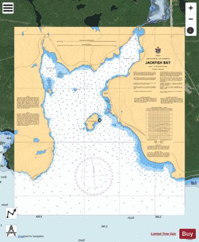 JACKFISH BAY Marine Chart - Nautical Charts App - Satellite