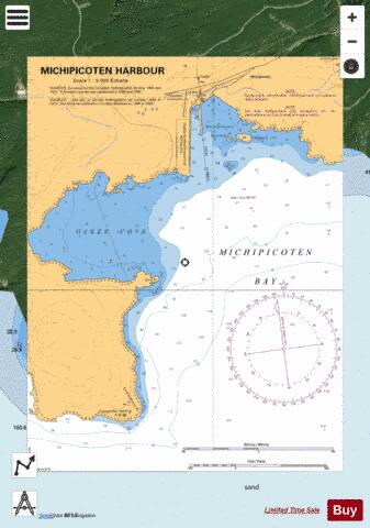 MICHIPICOTEN HARBOUR Marine Chart - Nautical Charts App - Satellite