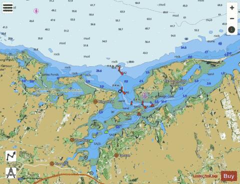 MERIGOMISH HARBOUR Marine Chart - Nautical Charts App - Satellite