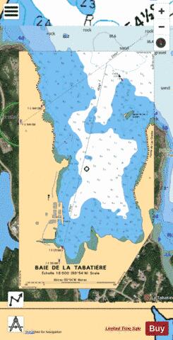 BAIE DE LA TABATI�RE,NU Marine Chart - Nautical Charts App - Satellite