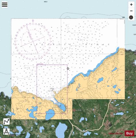 APPROACHES TO/APPROCHES � LA SCIE HARBOUR Marine Chart - Nautical Charts App - Satellite