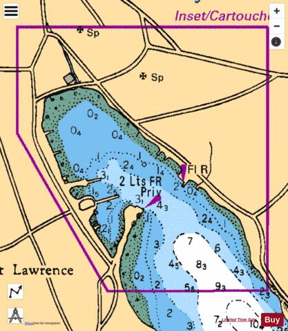 GREAT ST. LAWRENCE HARBOUR INNER PORTION/PARTIE INT�RIEURE Marine Chart - Nautical Charts App - Satellite