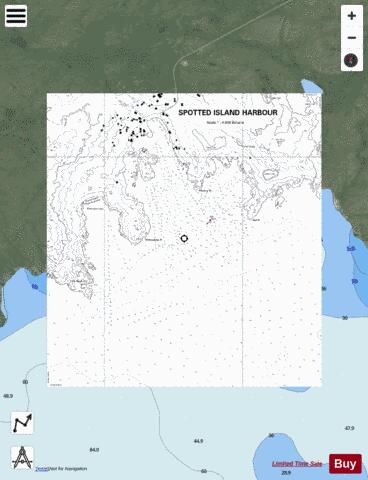 SPOTTED ISLAND HARBOUR Marine Chart - Nautical Charts App - Satellite