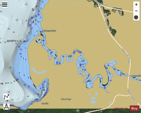 OXTONGUE RIVER Marine Chart - Nautical Charts App - Satellite