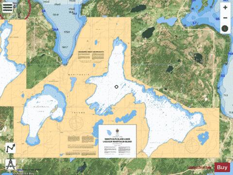 LAKE MANITOU AND/ET LAKE MINDEMOYA Marine Chart - Nautical Charts App - Satellite