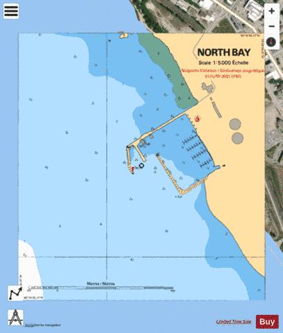 NORTH BAY,NU Marine Chart - Nautical Charts App - Satellite