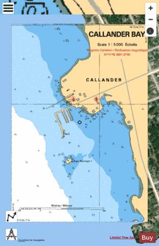CALLANDER BAY,NU Marine Chart - Nautical Charts App - Satellite