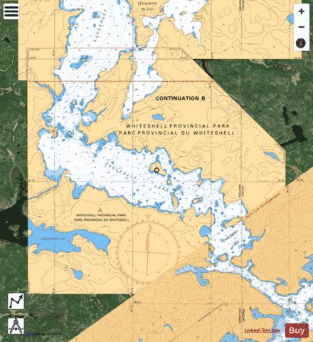 SLAVE LAKE TO/� EAGLENEST LAKE - CONTINUATION B Marine Chart - Nautical Charts App - Satellite