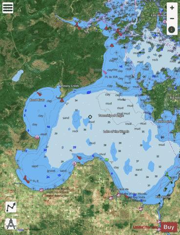 BIG TRAVERSE BAY Marine Chart - Nautical Charts App - Satellite