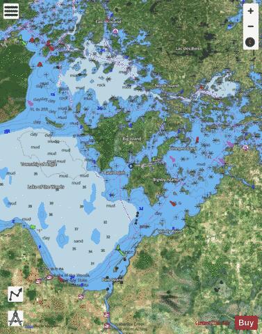BIG TRAVERSE BAY Marine Chart - Nautical Charts App - Satellite