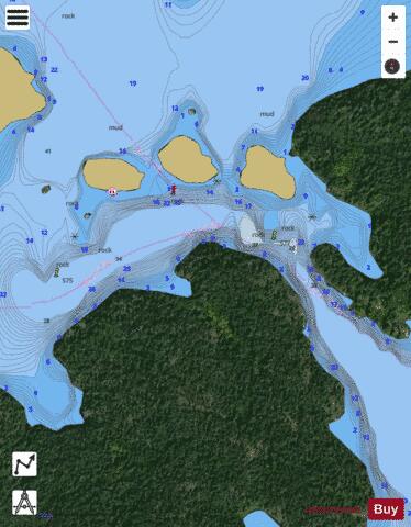 SPLIT ROCK NARROWS Marine Chart - Nautical Charts App - Satellite