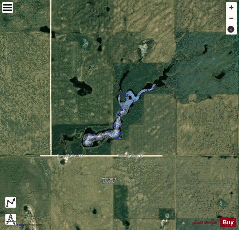 Heningers Reservoir Lake depth contour Map - i-Boating App - Satellite