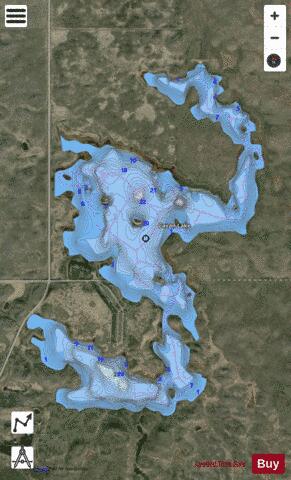 Cavan Lake depth contour Map - i-Boating App - Satellite