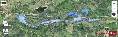 Christina Lake depth contour Map - i-Boating App - Satellite