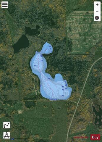 Figure Eight Lake depth contour Map - i-Boating App - Satellite