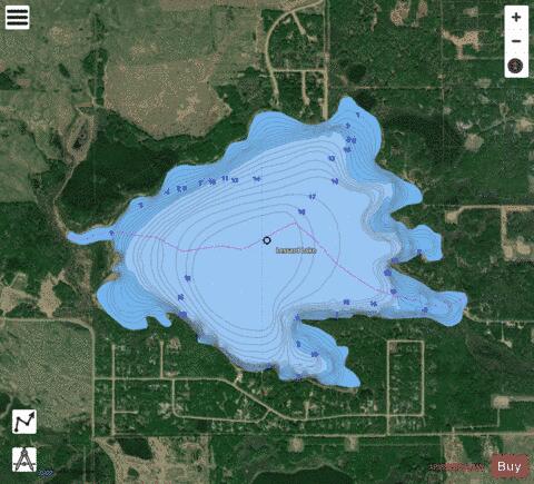 Lessard Lake depth contour Map - i-Boating App - Satellite
