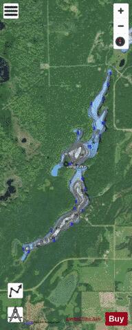Long Athaba depth contour Map - i-Boating App - Satellite