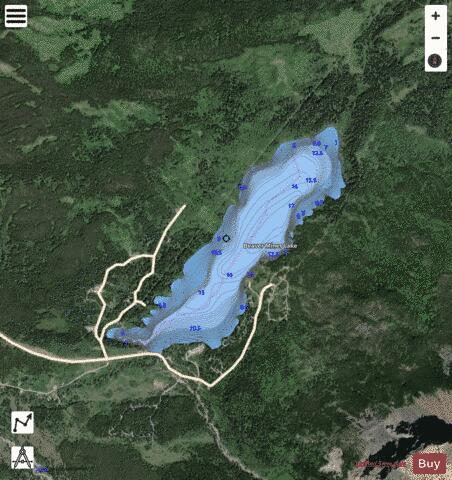 Beaver Mines Lake depth contour Map - i-Boating App - Satellite