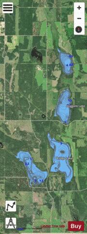 Bridge Lakes depth contour Map - i-Boating App - Satellite