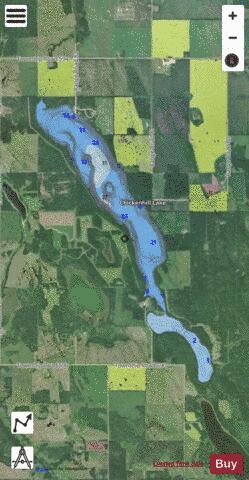 Chickenhill Lake depth contour Map - i-Boating App - Satellite