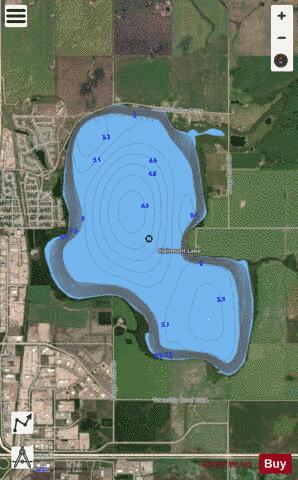 Clairmont Lake depth contour Map - i-Boating App - Satellite