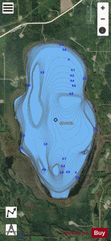 Cow Lake depth contour Map - i-Boating App - Satellite