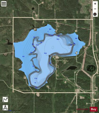 Freeman Lake depth contour Map - i-Boating App - Satellite