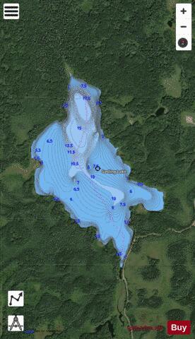 Gosling Lake depth contour Map - i-Boating App - Satellite