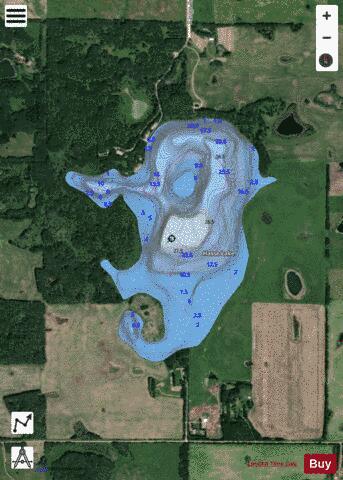 Hasse Lake depth contour Map - i-Boating App - Satellite