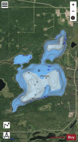 Hilda Lake depth contour Map - i-Boating App - Satellite
