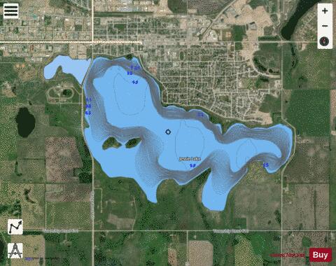 Jessie Lake depth contour Map - i-Boating App - Satellite